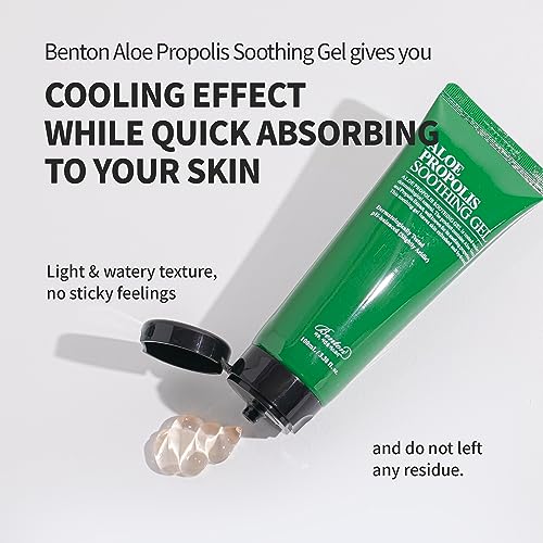 BENTON Aloe Propolis Soothing Gel - 3.38 fl. oz. Hydrating Face Moisturizer for Sensitive Skin