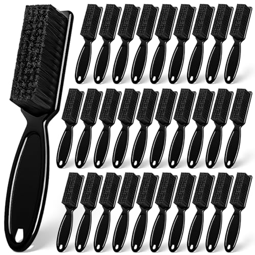 NICEMOVIC 30 Pcs Hair Clipper Blade Cleaning Brush Set - Black Nylon Bristle