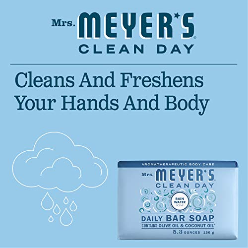 Mrs. Meyer's Clean Day Bar Soap - Rain Water Scent, 5.3 oz (Pack of 2)