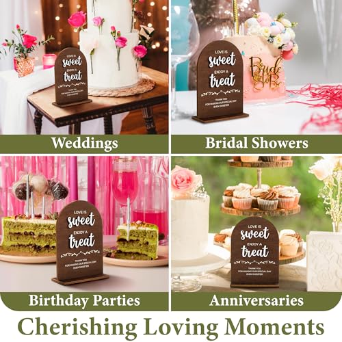 Love Is Sweet Take a Treat Wood Sign with Stand for Weddings