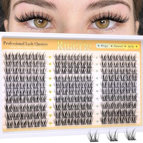 Ruairie Manga Lash Clusters A - Wispy Curly Eyelash Clusters 180pcs Natural 11-13mm DIY