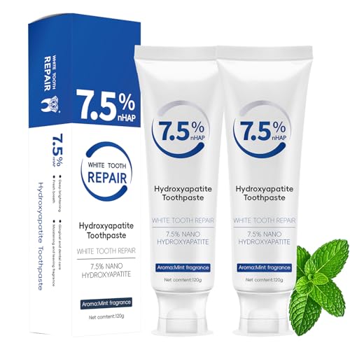 Hydroxyapatite Toothpaste for Enamel Protection & Fresh Breath - 2-Pack