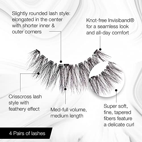Ardell 3D Faux Mink Lashes 858 - Reusable Lightweight Strip Lashes