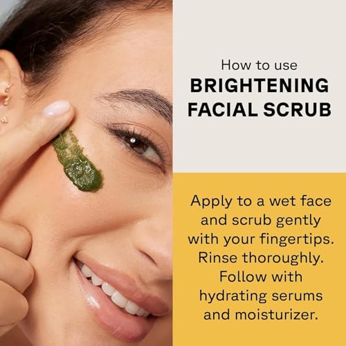 Acure Brightening Facial Scrub - Daily Exfoliating Cleanser 4 fl oz