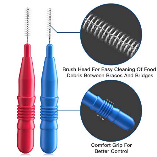 RAZOKO Interdental Brush 2Pack (2.5mm/3mm) - 176 Count Tooth Cleaning Tool