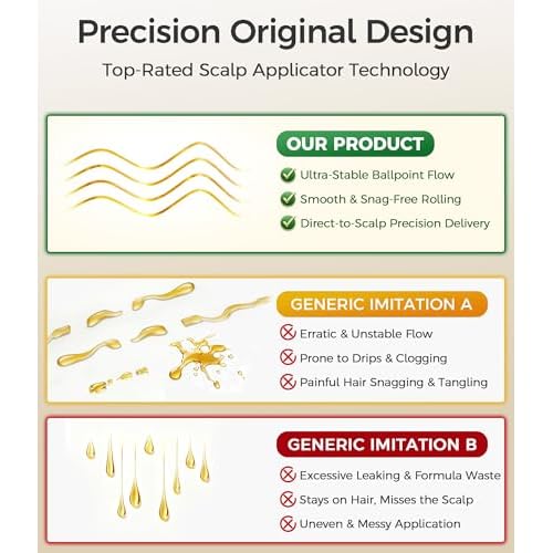 Minoxidil Applicator, Quick Efficient Apply No Messy Hair Serum Applicator Small Minoxidil Applicator Tool, Hair Applicator Bottle Minoxidil Brush Scalp Applicator Comb Dedicated to Minoxidil