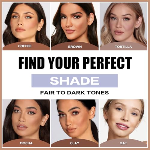 FOCALLURE Contour Stick - Light-Medium Cool Tone Face Contour, #10 Mocha, 0.21oz