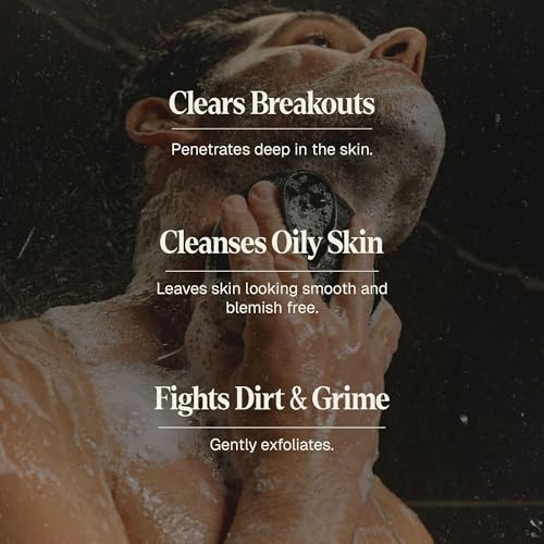 Black Wolf Charcoal Acne Face Wash for Men - Salicylic Acid Cleanser (5 fl oz)