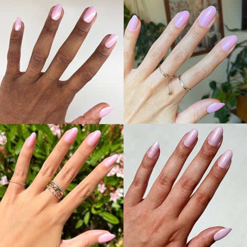 Olive & June Instant Mani Press-On Nails | Iridescent Pink, Oval, Medium