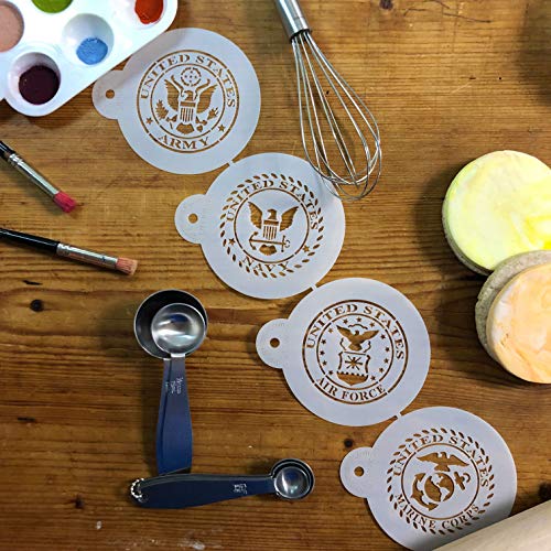 Military Seals Baking Stencils for Cookies | Food Grade Quality | 2.5" Templates