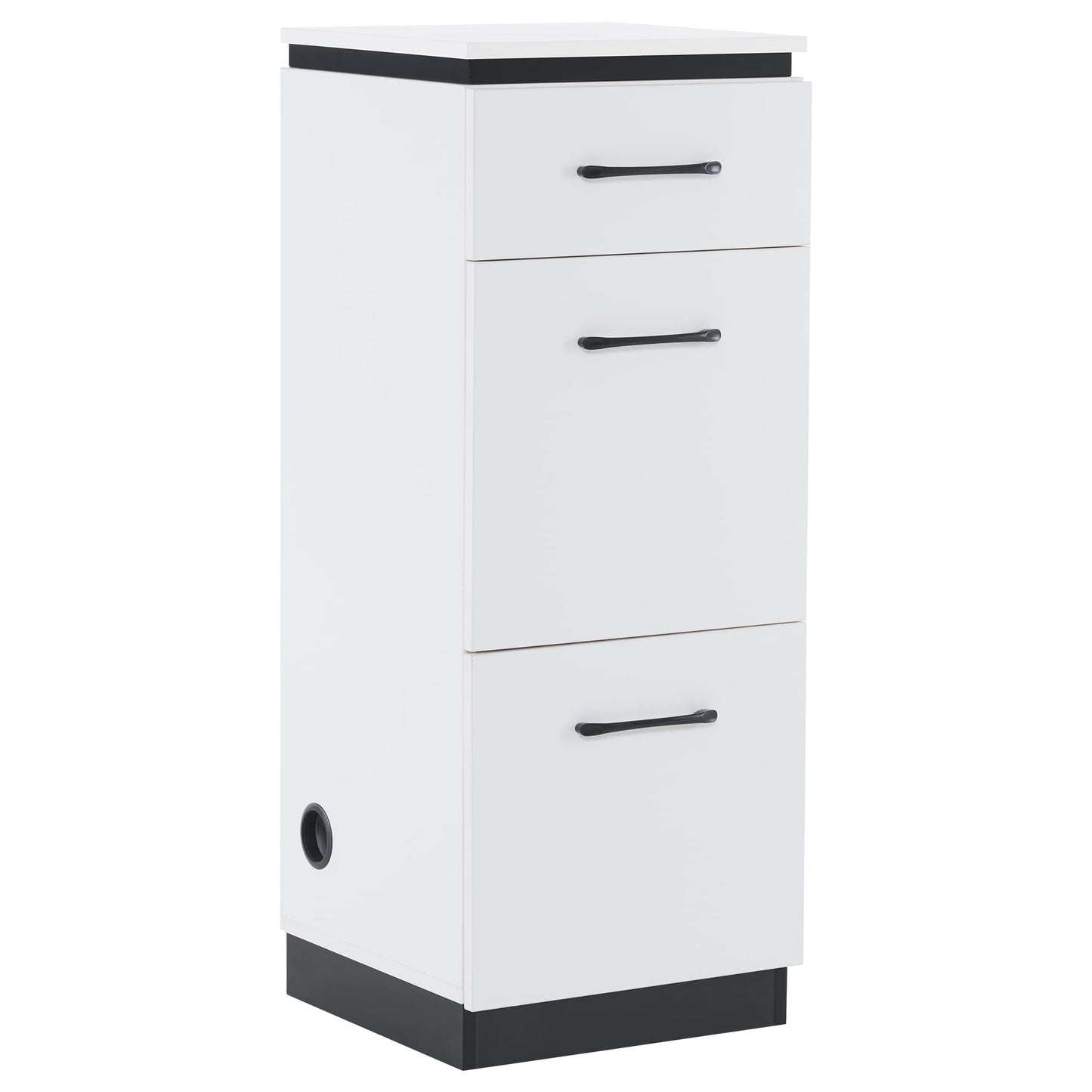 BarberPub Storage Cabinet for Barber Salon, Organizer with Tool Drawers for Hair Styling, Multi-Use Beauty Equipment, 2002 (White)