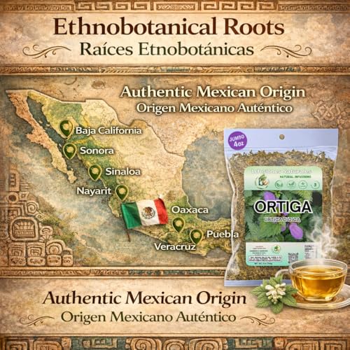 100% Natural Ortiga Herbal Tea - Caffeine-Free Loose Leaf, 4 oz