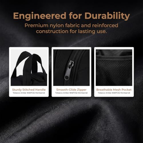 Large Travel Toiletry Bag for Women - Black Nylon Makeup Organizer
