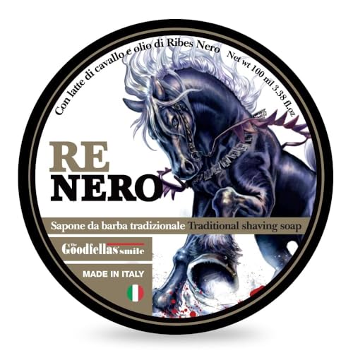 Goodfellas' Smile Nero Shaving Soap - Italian Craftsmanship & Nourishing Formula
