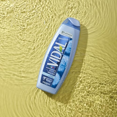 Vidal Sensitive Liquid Talc Gel for Adults - Made in Italy, 500ml