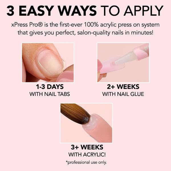 Kiara Sky Blackout Coffin Press-On Nails - Instant Acrylic Medium Length
