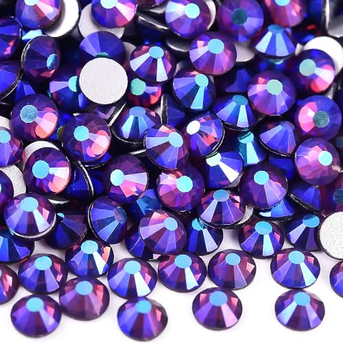 BLINGINBOX Dark Amethyst AB Flatback Rhinestones, SS16 4mm, 1440pcs