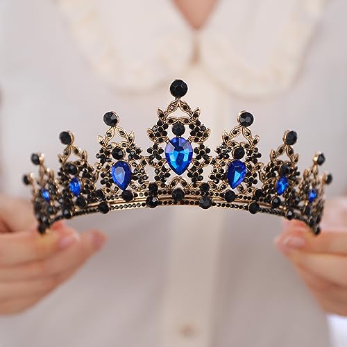 Baroque Queen Crystal Rhinestone Headband - Vintage Gothic Hairpiece