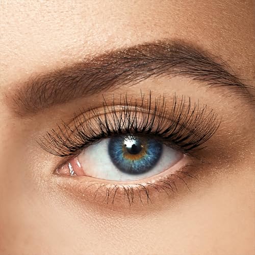 KISS Looks So Natural Medium Cluster Lashes Pack of 30 - Short & Medium Length, Reusable, Easy to Apply