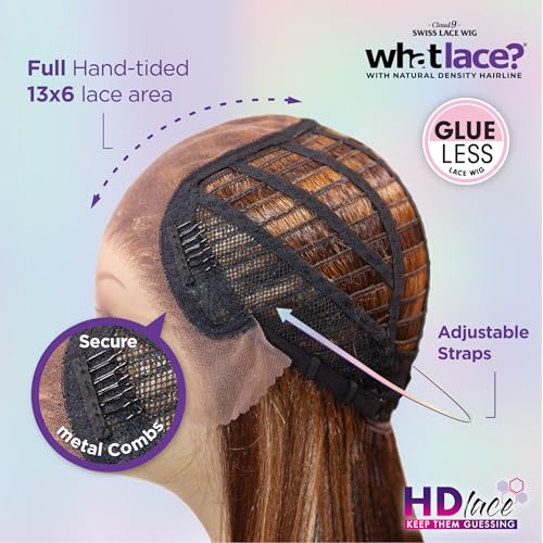 Sensationnel What Lace 13X6 Wigs - Latisha Lacefrontal Hand Tied Glueless Synthetic With Natural Density Preplucked Hairline (Off Black 1B)