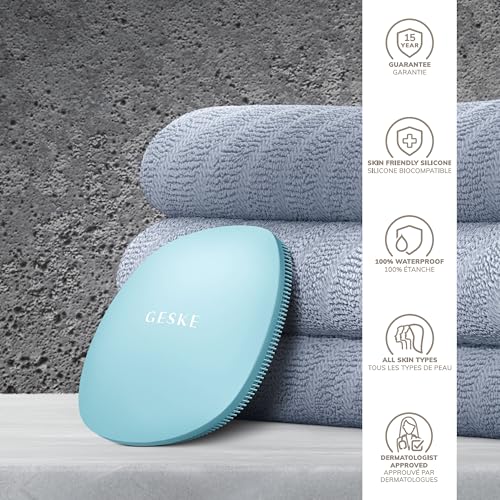 GESKE Turquoise 4-in-1 Smart Facial Cleansing Brush for Sensitive Skin