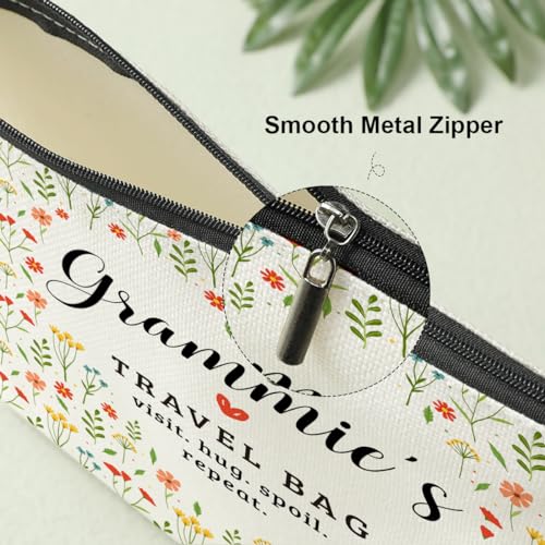 Decohim GrammieTravel Colorful Floral Makeup Bag for Women - Mom Grandma Gift