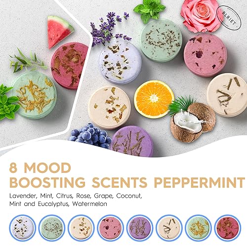 Blriet Shower Steamers – 8fruity & floral Aromatherapy Scent Variety, Surrounded Floral