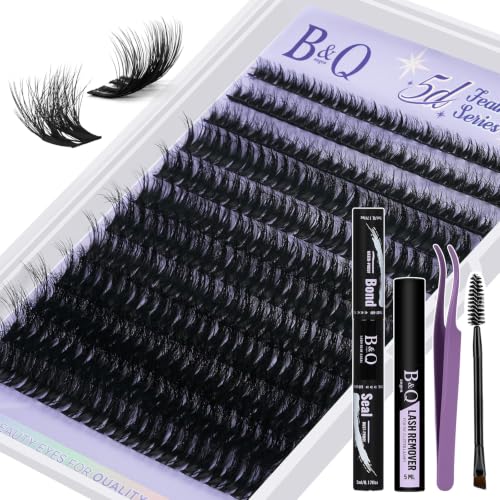 B&Qaugen 5D Fluffy Lash Clusters Kit - Medium Volume Wispy Lashes
