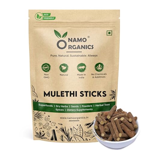Organic Mulethi Stick for Throat Relief - 100g Licorice Roots