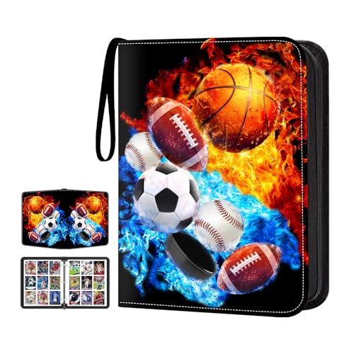 900-Card Sports Trading Card Binder with Clear Sleeves