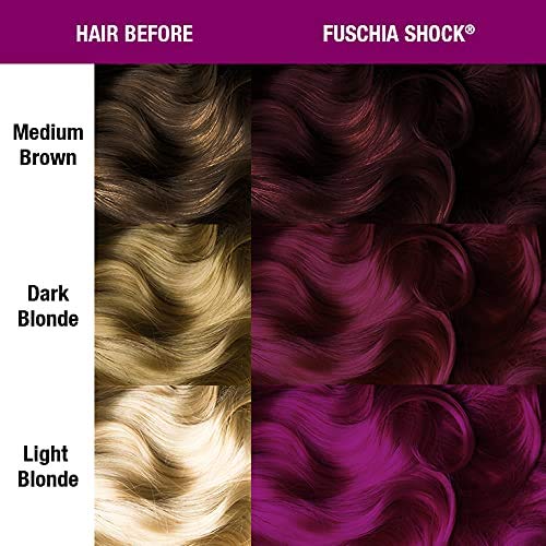 Manic Panic Fuschia Shock Semi-Permanent Hair Dye - Vibrant Pink, 4 oz