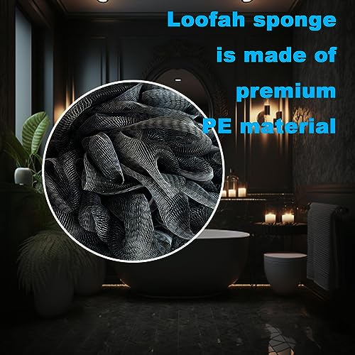 Black Exfoliating Loofah Sponge for Deep Cleansing - 60g
