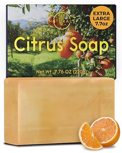 O Naturals Citrus Men's Soap Bar - Exfoliating & Moisturizing, 7.76 oz