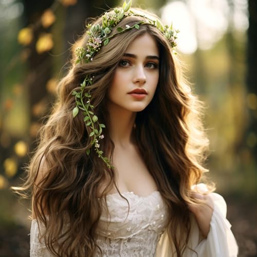 Vivivalue Floral Crown Headband Halo Headpiece O - Bridal & Costume