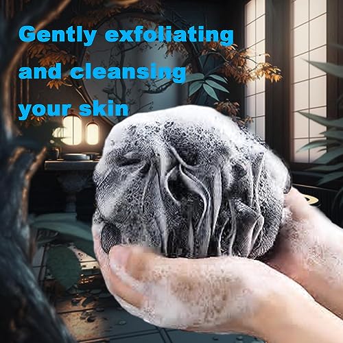 Black Exfoliating Loofah Sponge for Deep Cleansing - 60g