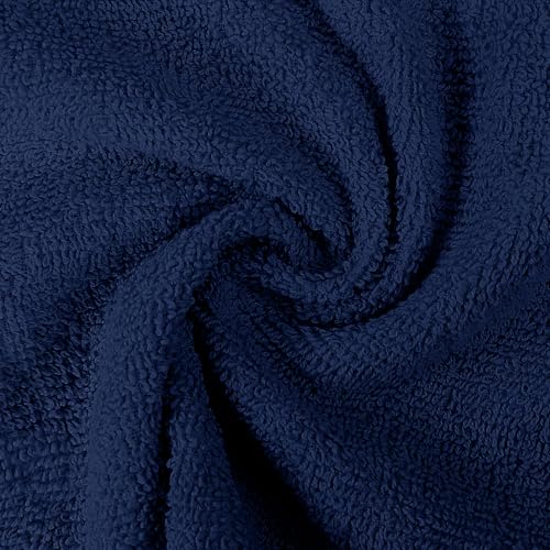 Utopia Towels Navy 12 Pack Cotton Wash Cloths - 12x12 in