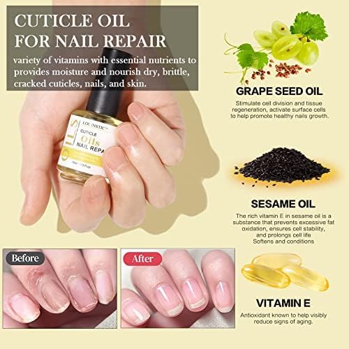 LOUINSTIC Gel Nail Remover Kit with Cuticle Oil & Tools - 3PC