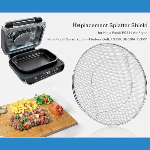 Stainless Steel Splatter Shield for Ninja Foodi Air Fryer FG550/FG551