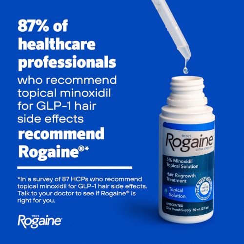 Men's Rogaine Extra Strength 5% Minoxidil Solution, 3 Mo Supply, 3x 2 Fl Oz