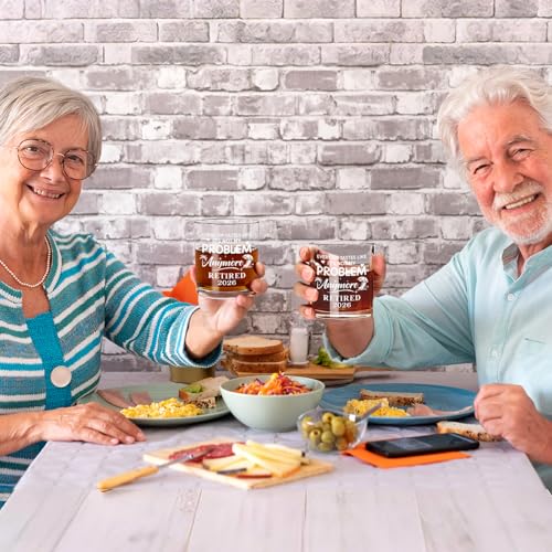 Funny Retirement Whiskey Glass for Men - Not My Problem Anymore 2026