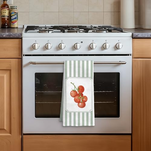Rustic Cherry Tomatoes Kitchen Towels - Decorative 16x24 Inch Set