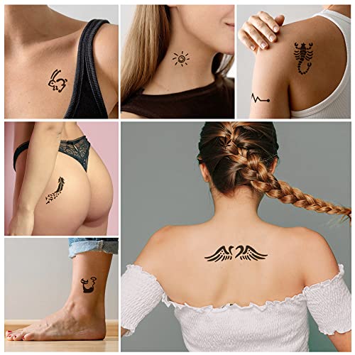 Reusable Henna Tattoo Stencils Set for Women & Kids - 350+ Designs Airbrush Templates