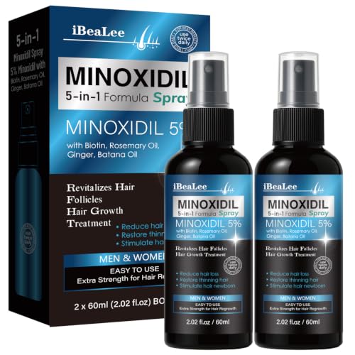 MAYFERTE 5% Minoxidil Hair & Beard Growth Spray - Biotin & Rosemary Serum