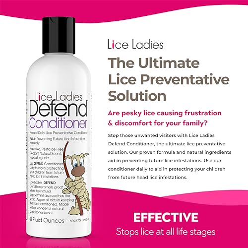 Lice Ladies Natural Kids Lice Prevention Conditioner - 8oz Daily Treatment