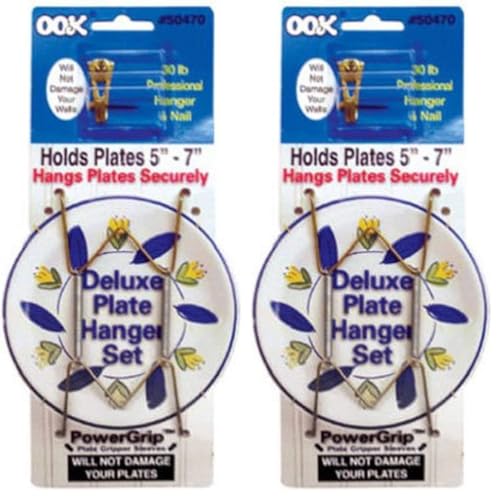 OOK Professional Deluxe Plate Hanger - 30 lbs Capacity, White