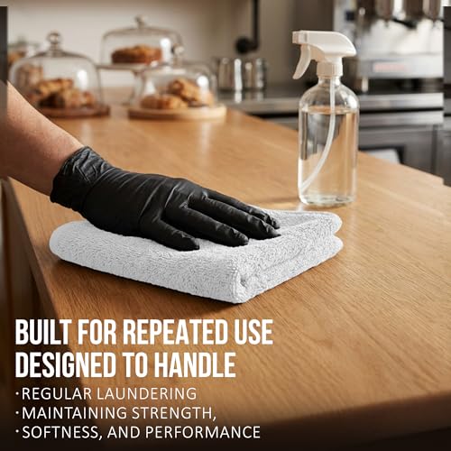 RIVERSIDE 12 Pack White Washcloths Set 12x12 Inches – Soft, Absorbent, Hotel-Quality Cotton