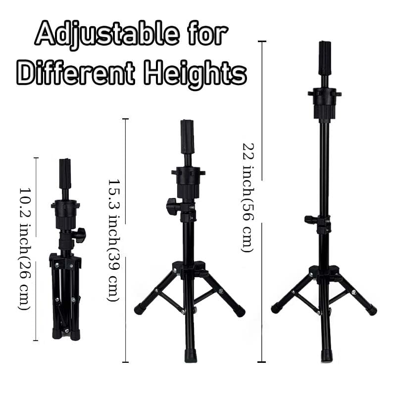 Mannequin Head - 100% Real Human Hair Cosmetology Practice Doll with Tripod Stand | 18 Inch