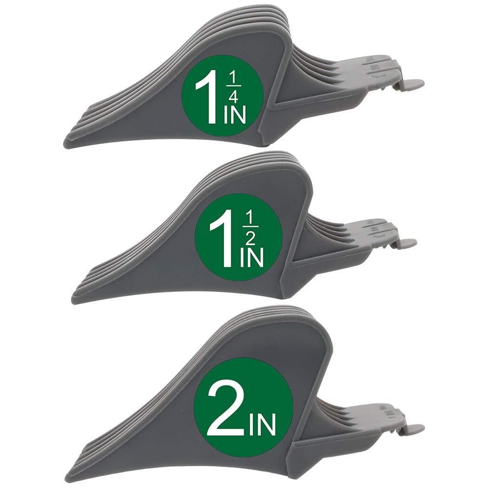 Clipper Guards Set - 4 Pack Replacement Guides for Wahl Clippers | 1.25", 1.5", 1.75", 2" Gray