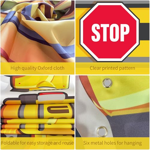 Back to School School Bus Photo Prop – 76.2 x 33 Inch Backdrop