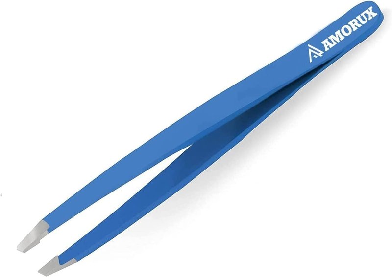 Amorux Eyebrow Tweezers For Women Facial Hair Professional hair removal Stainless Steel Tweezers for Ingrown Facial Hair, Splinter, and Daily Beauty (Black)